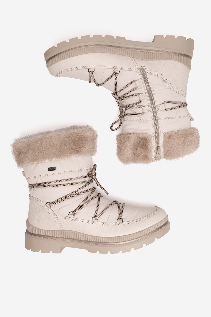 Śniegowce skórzane ocieplane