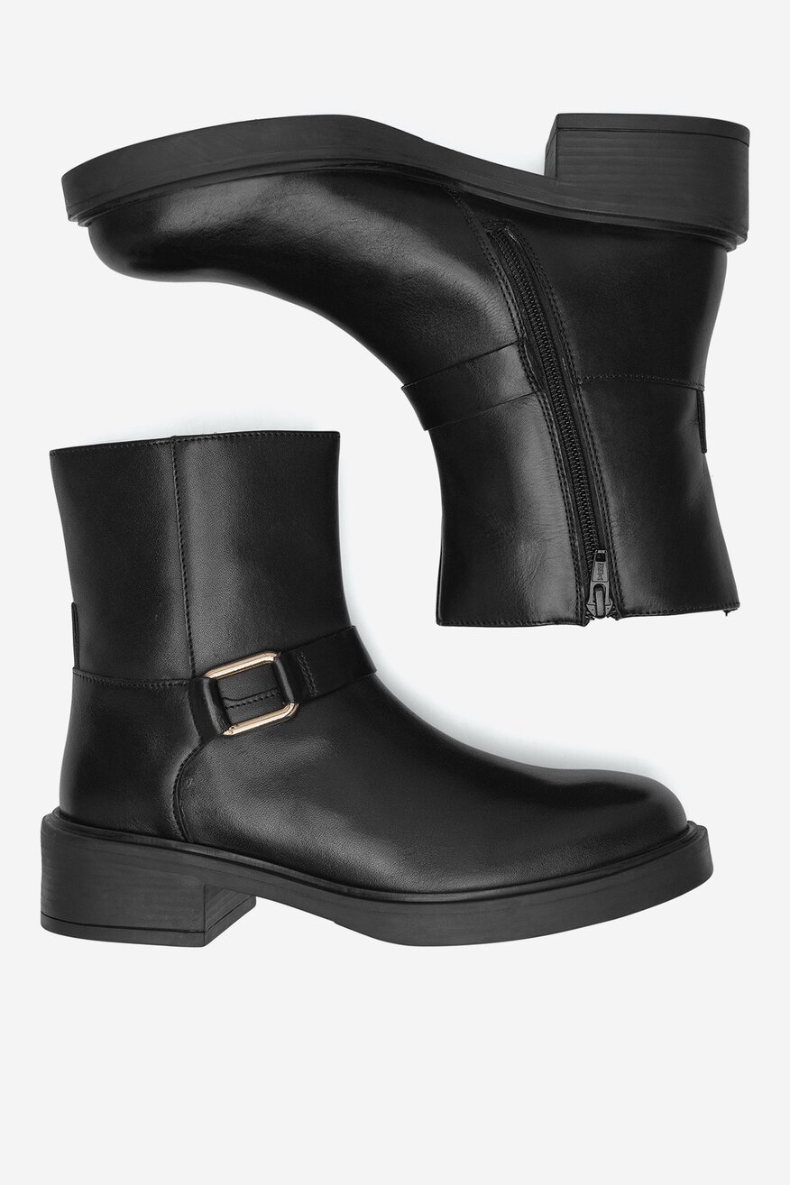 Botki skórzane ocieplane