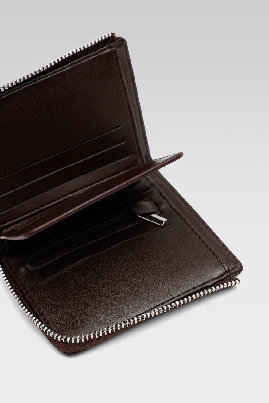 Duży portfel męski brązowy