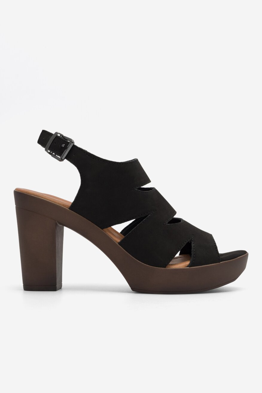 Sandały skórzane na słupku