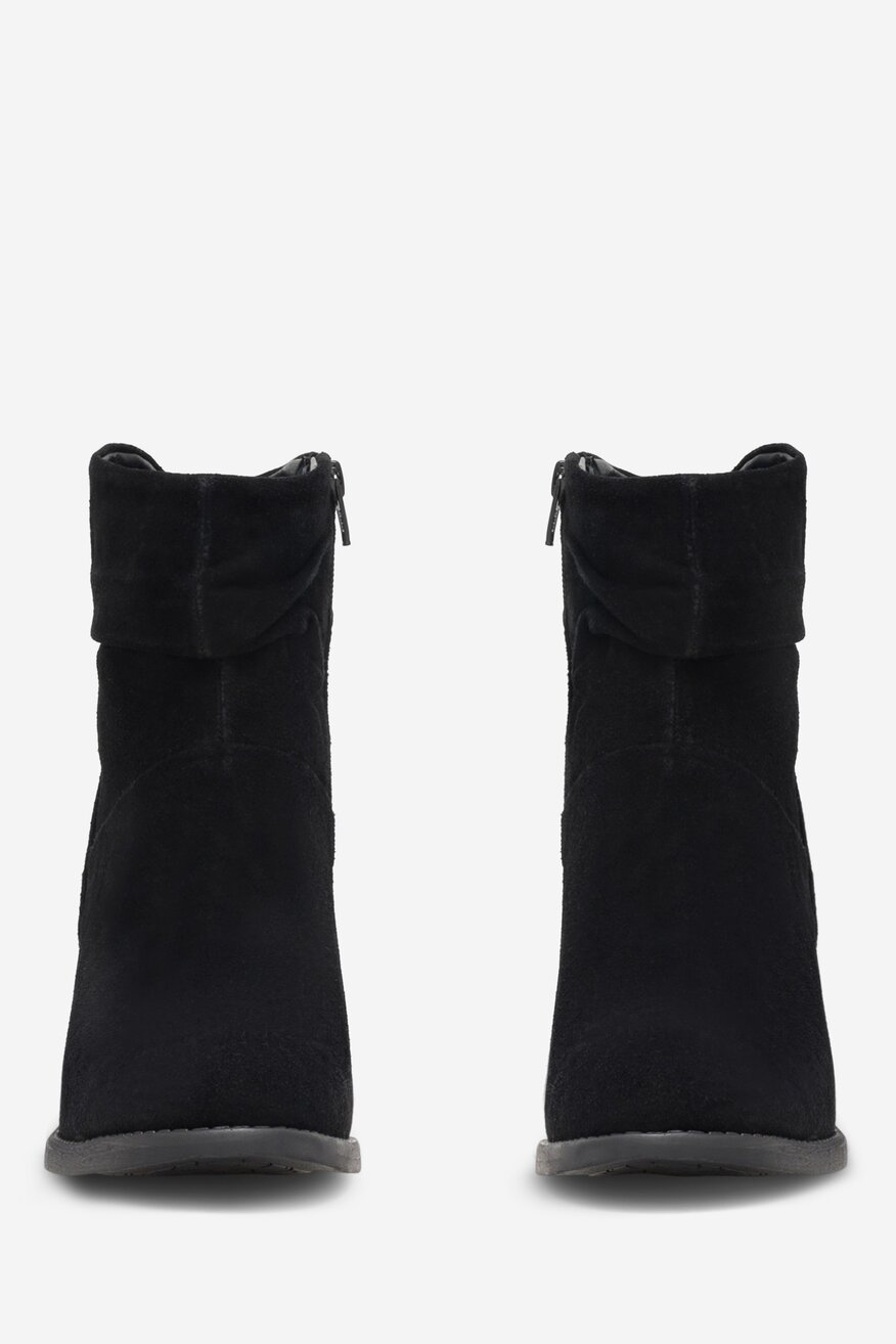 Botki skórzane na słupku