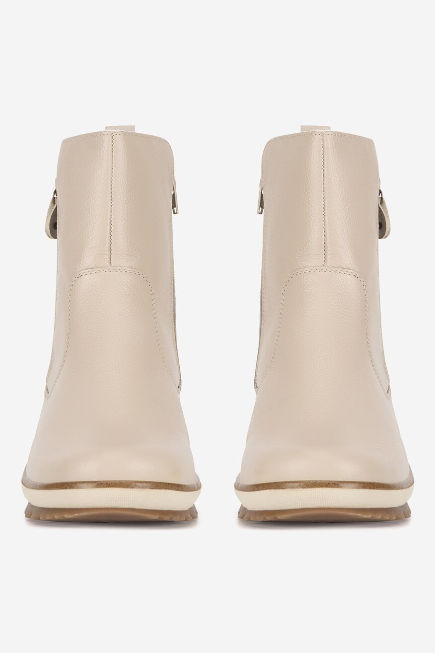 Botki skórzane ocieplane