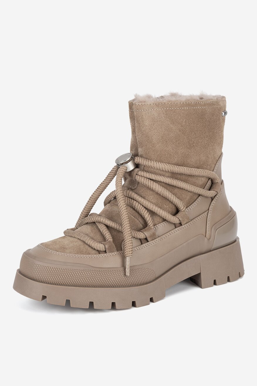Botki skórzane ocieplane
