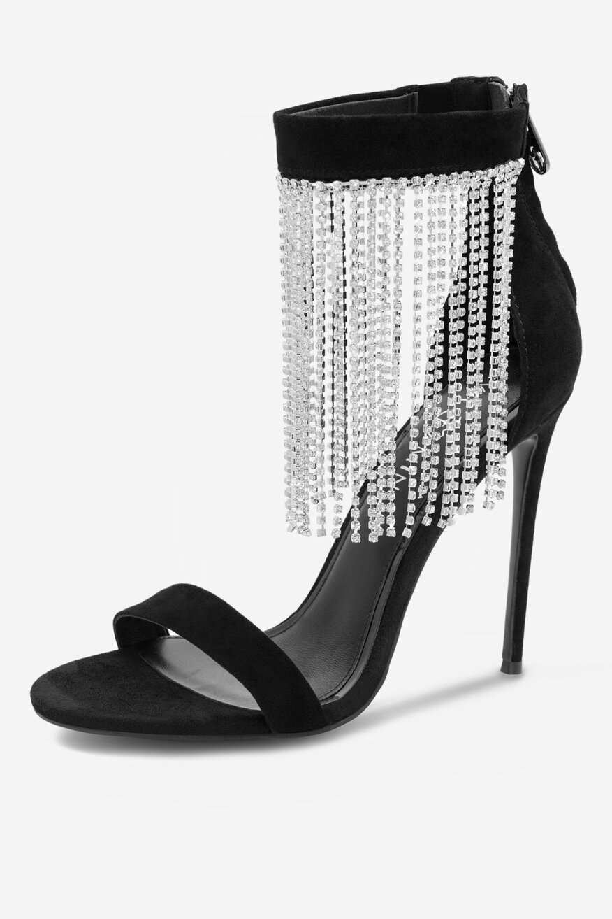 Sandały skórzane na szpilce