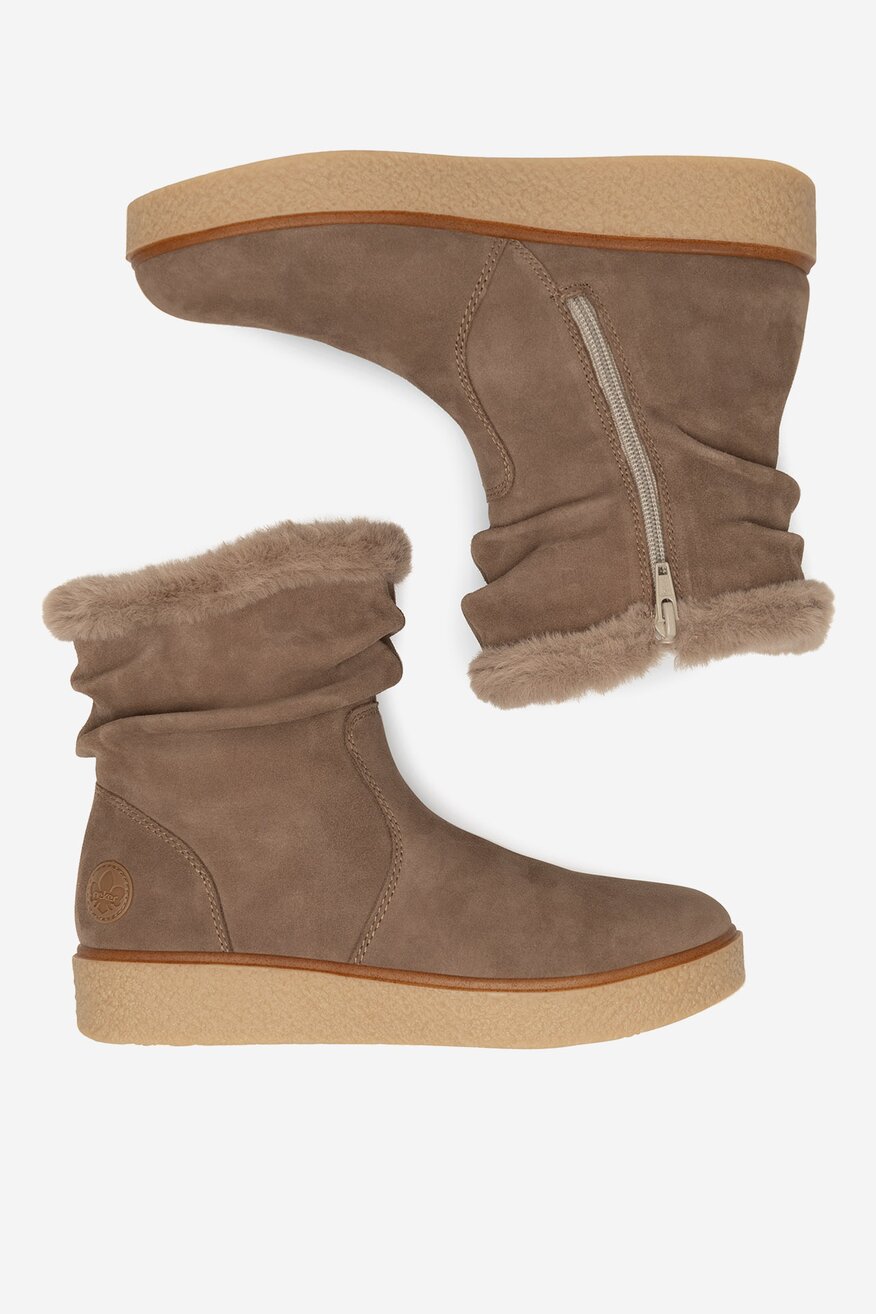 Botki skórzane ocieplane