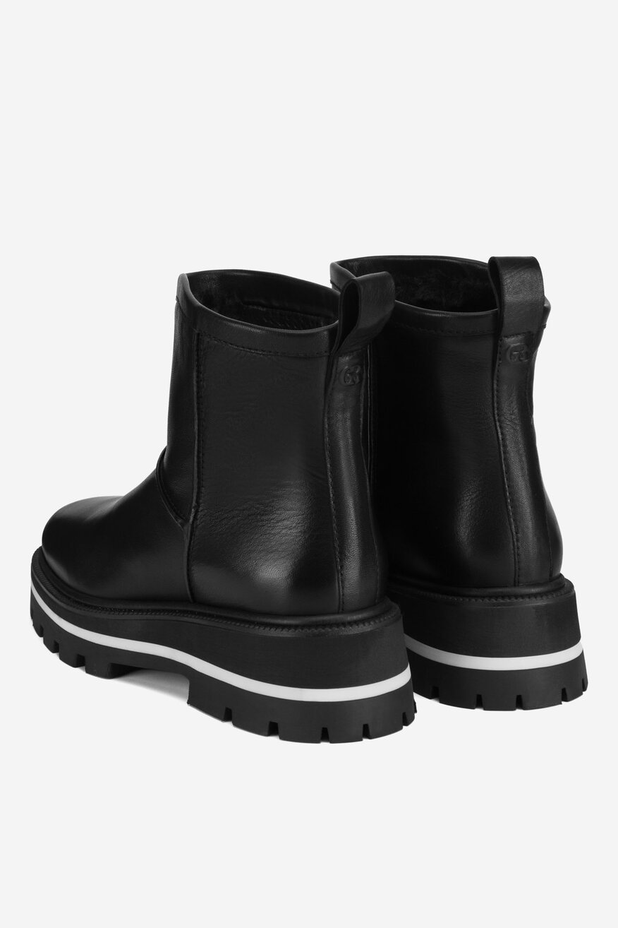 Botki skórzane ocieplane