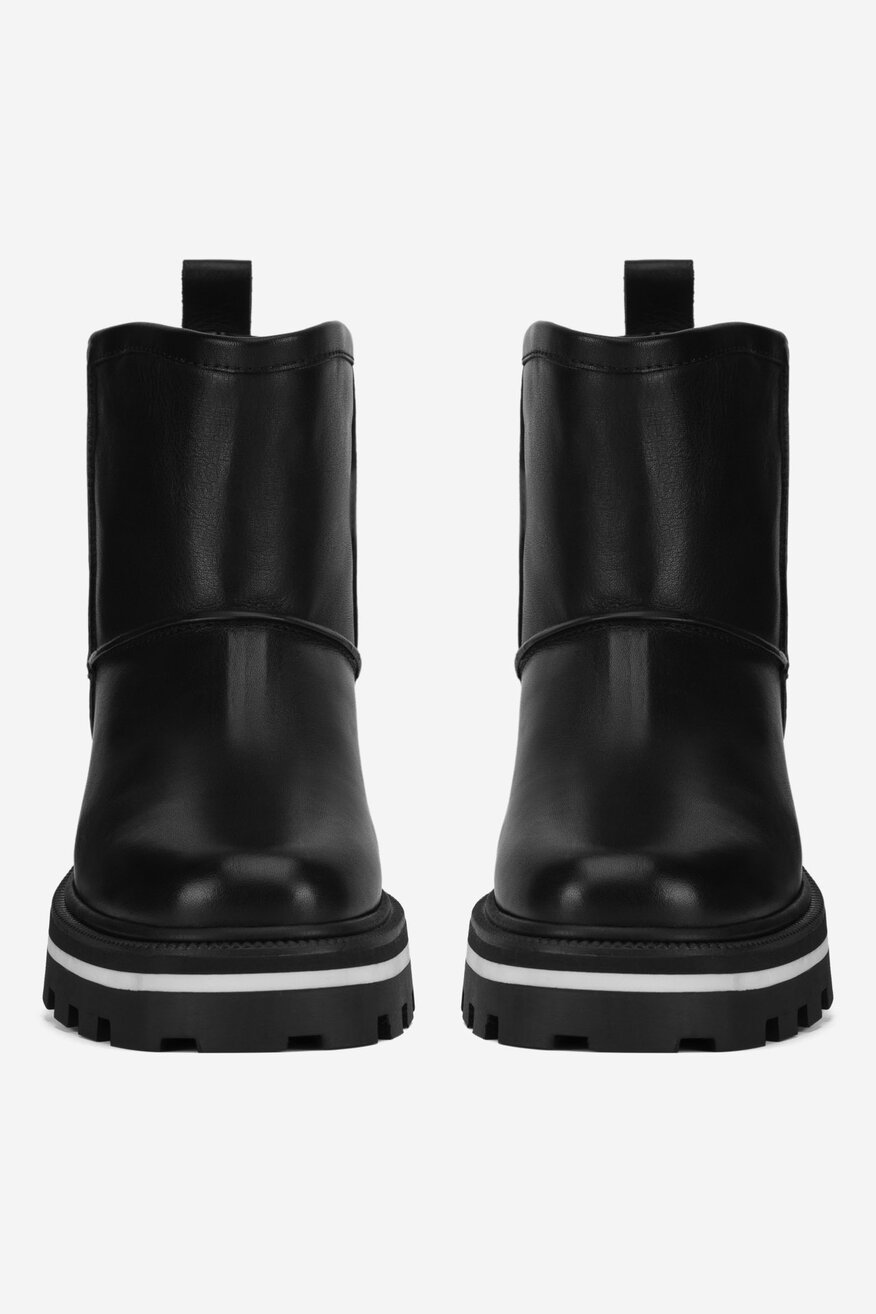 Botki skórzane ocieplane