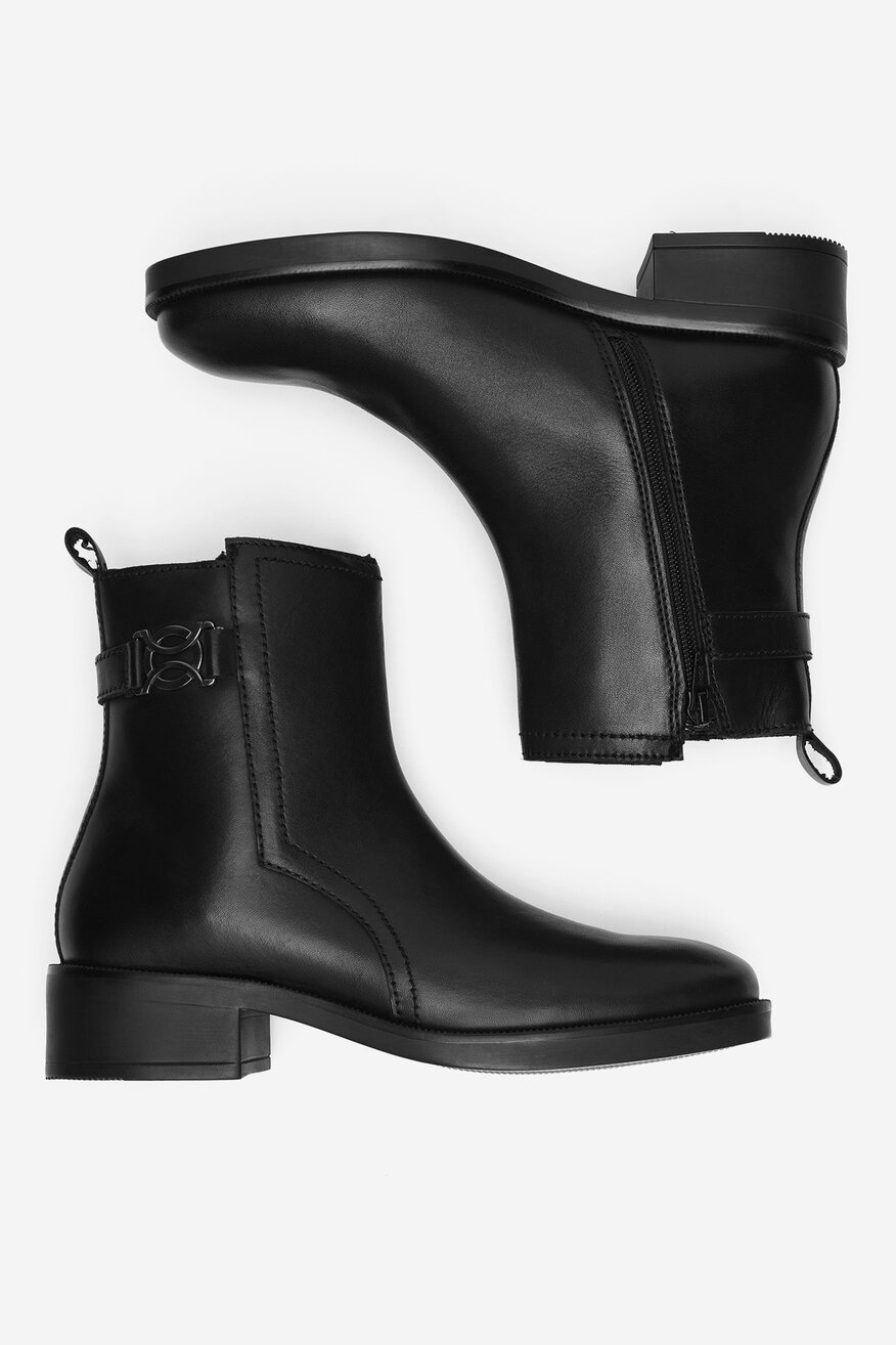 Botki skórzane ocieplane