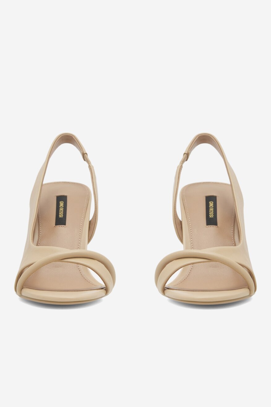 Sandały skórzane na szpilce