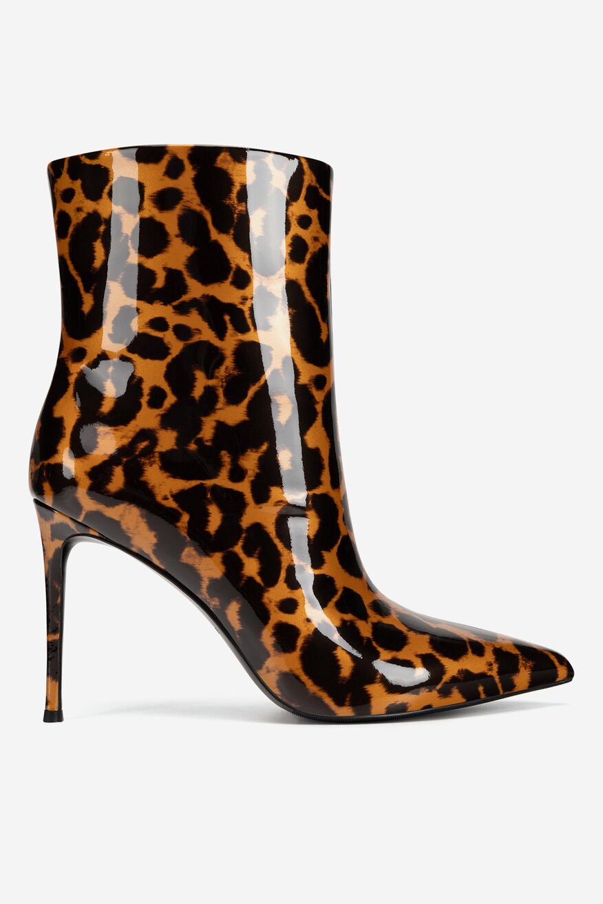 Botki skórzane na szpilce