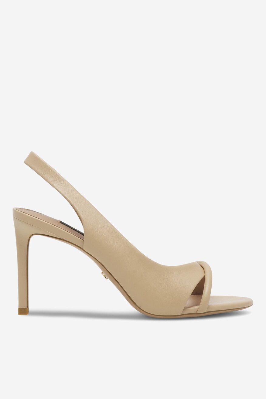 Sandały skórzane na szpilce