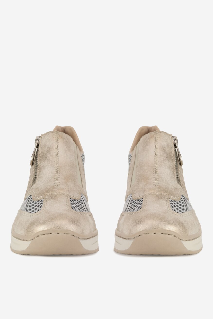 Półbuty skórzane na koturnie