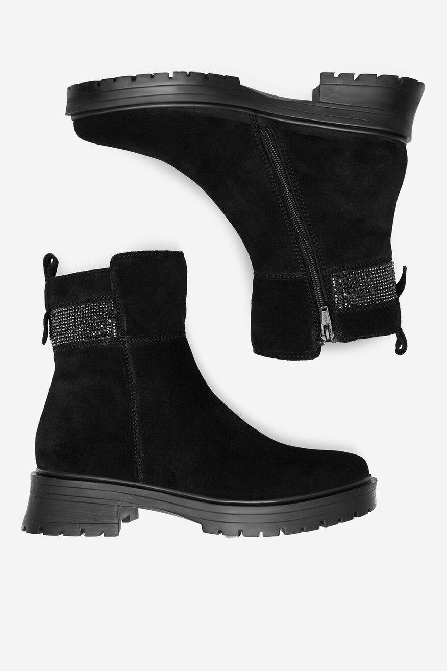 Botki skórzane ocieplane