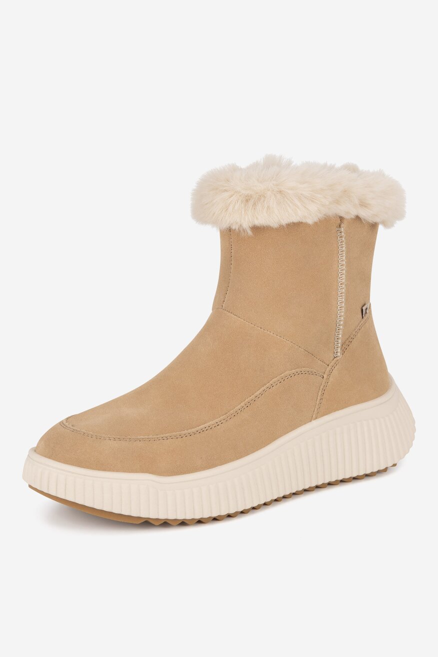 Botki skórzane ocieplane