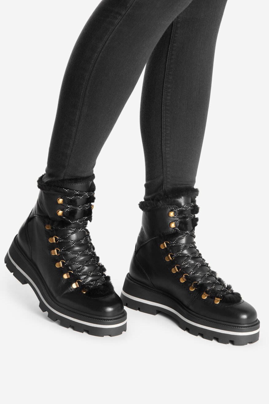 Trzewiki skórzane ocieplane