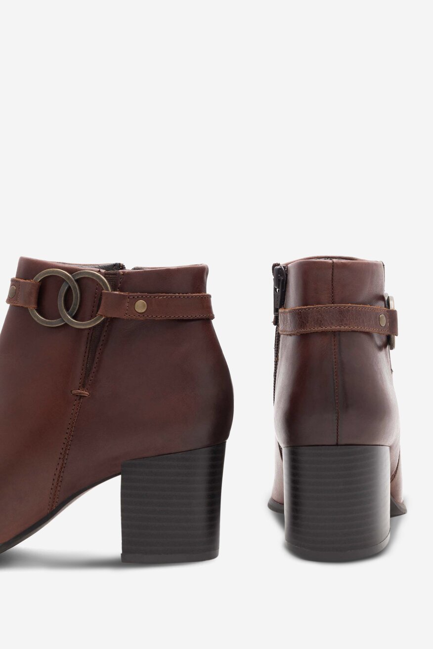 Botki skórzane ocieplane