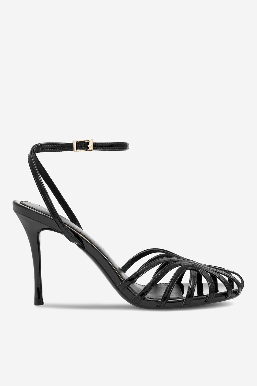 Sandały skórzane na szpilce