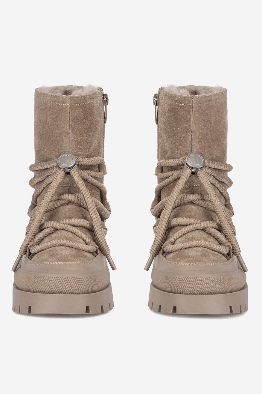 Botki skórzane ocieplane