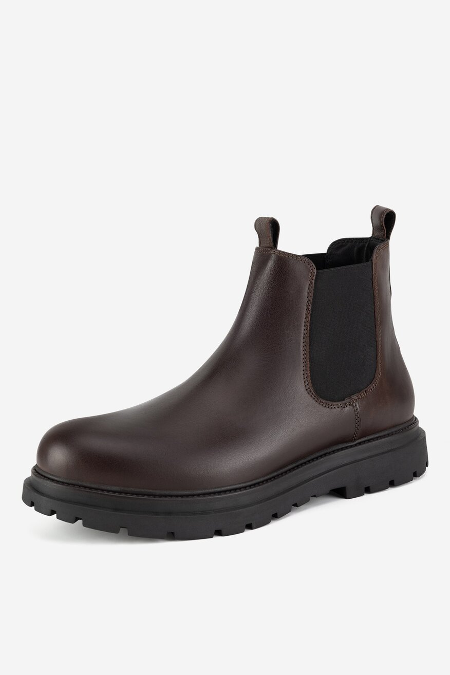 Botki skórzane ocieplane