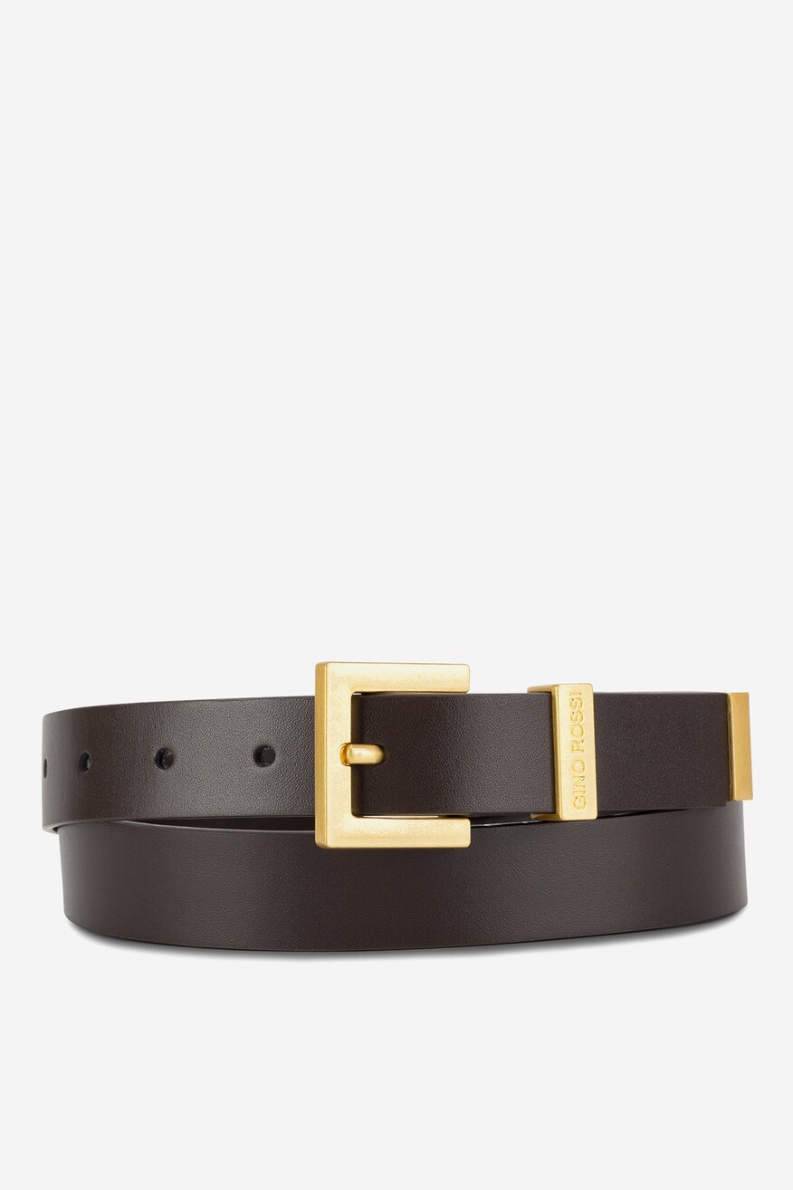 Pasek damski skórzany