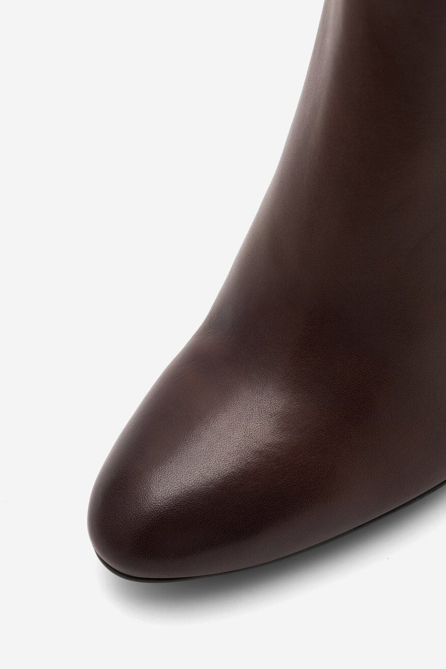 Botki skórzane na słupku