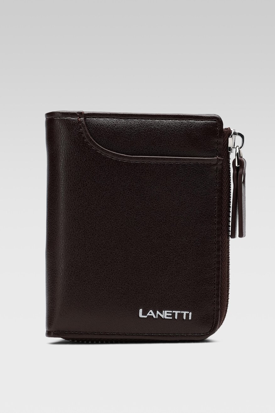 Duży portfel męski brązowy