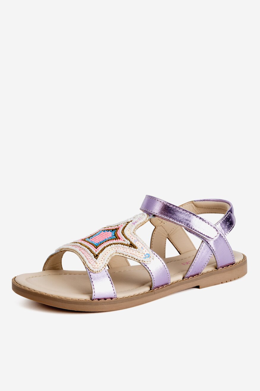 Sandały skórzane na rzepy