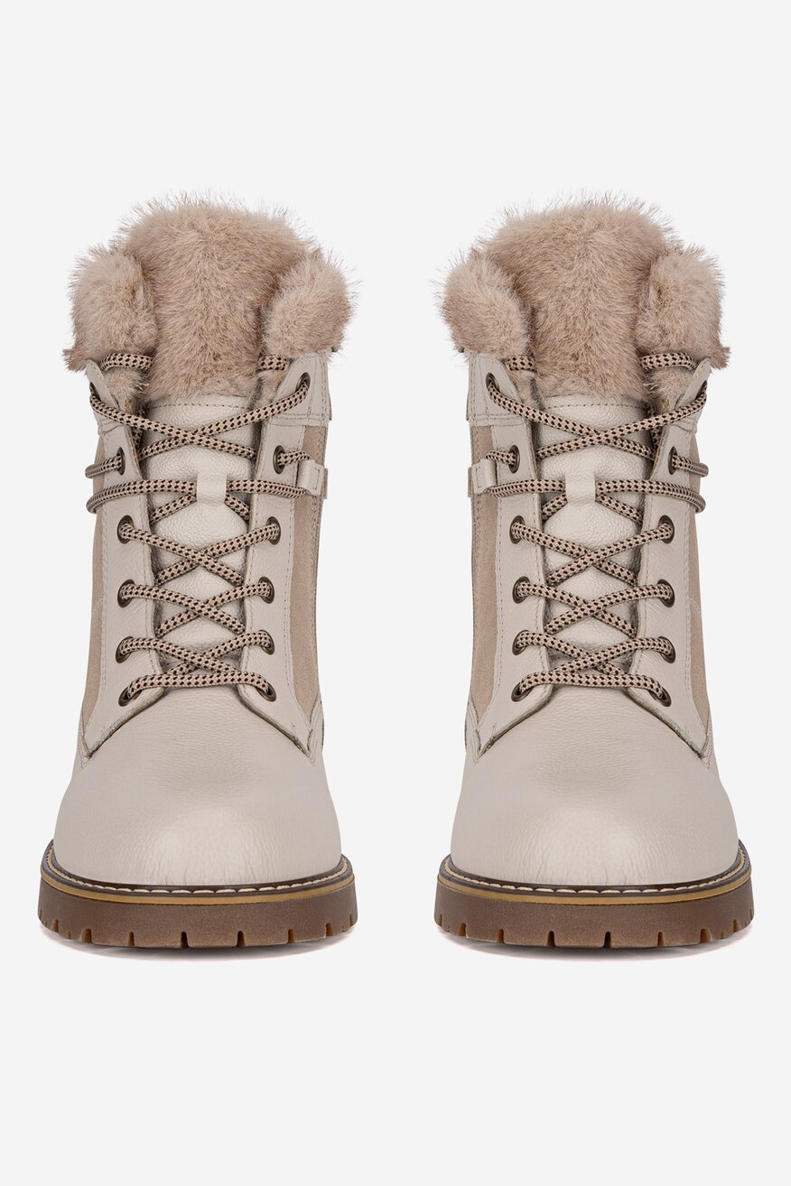 Trzewiki skórzane ocieplane