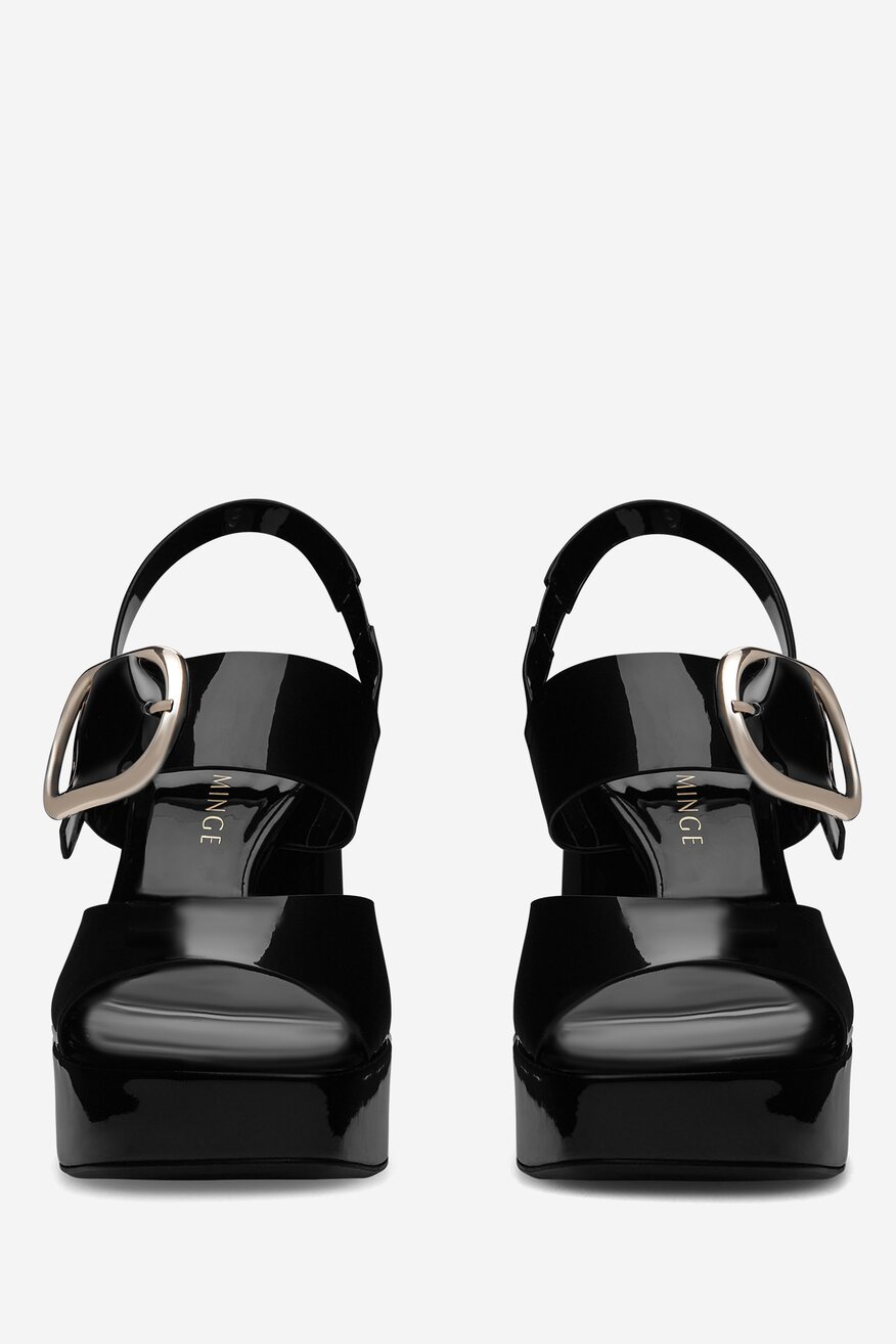 Sandały skórzane na słupku