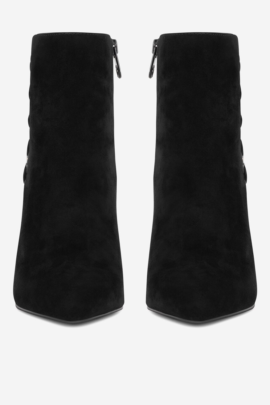 Botki skórzane na szpilce