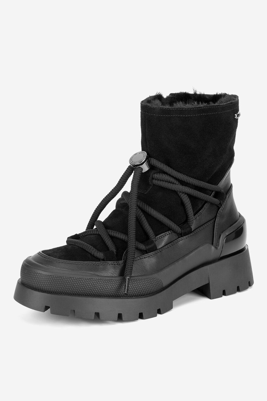 Botki skórzane ocieplane