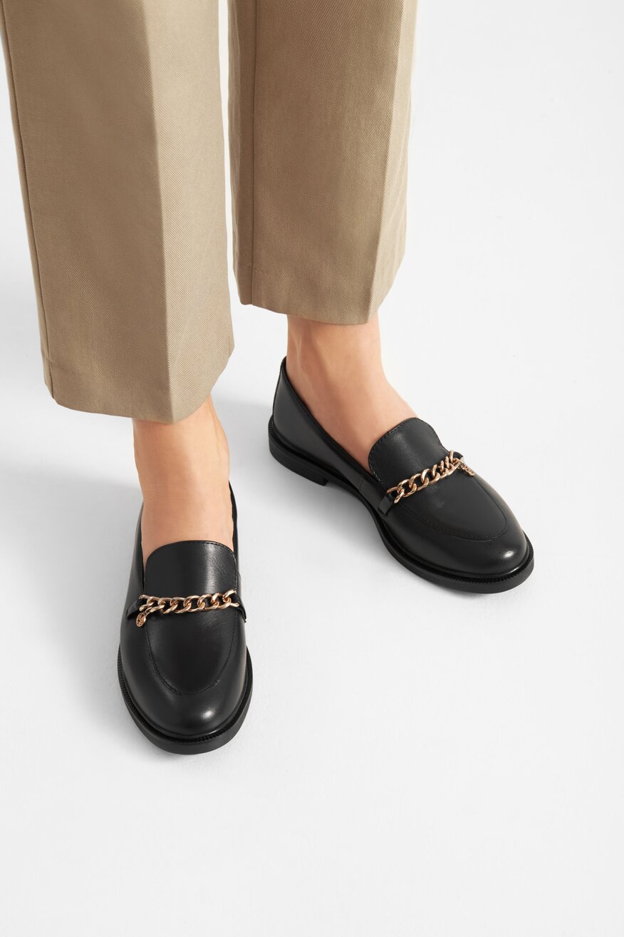 Loafersy skórzane
