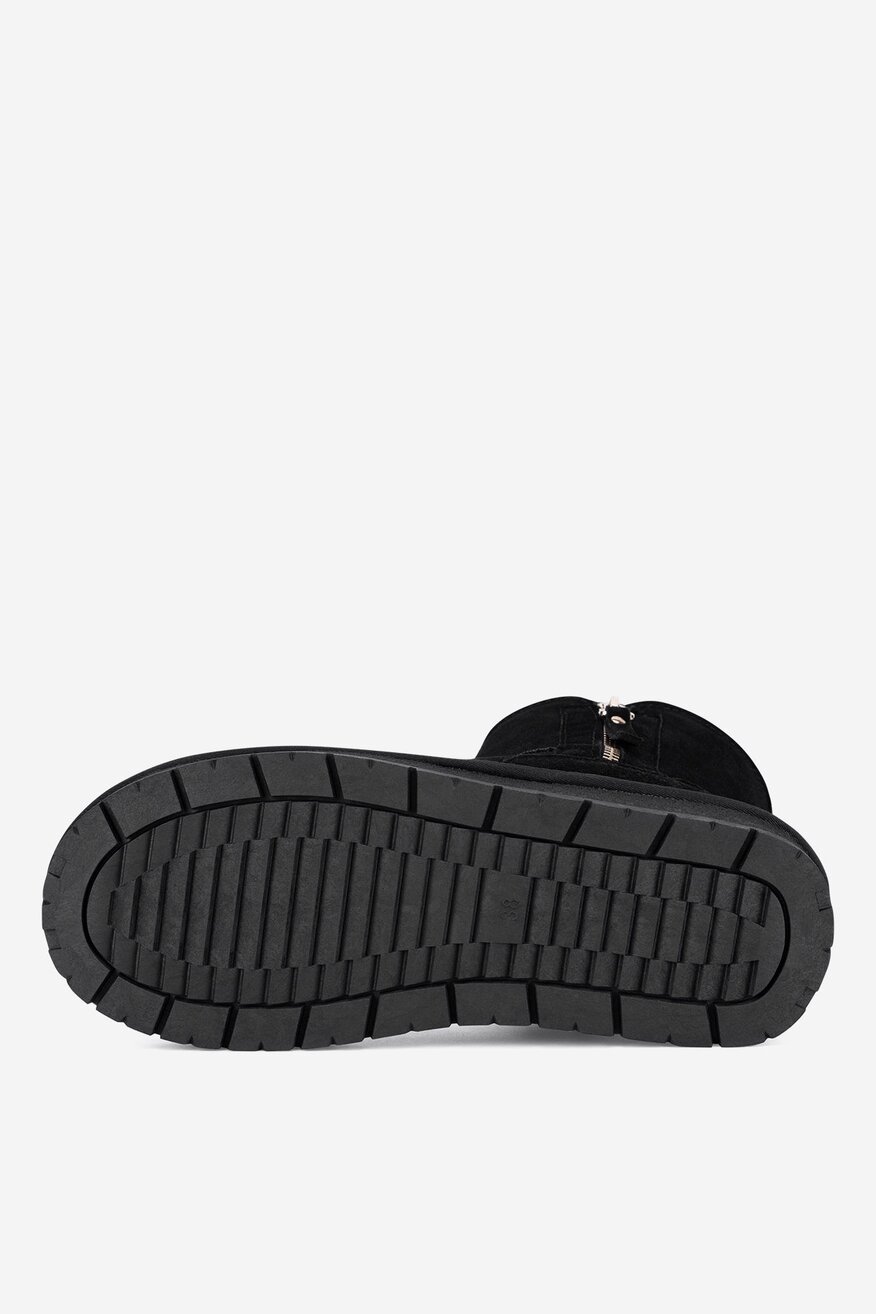 Botki skórzane ocieplane