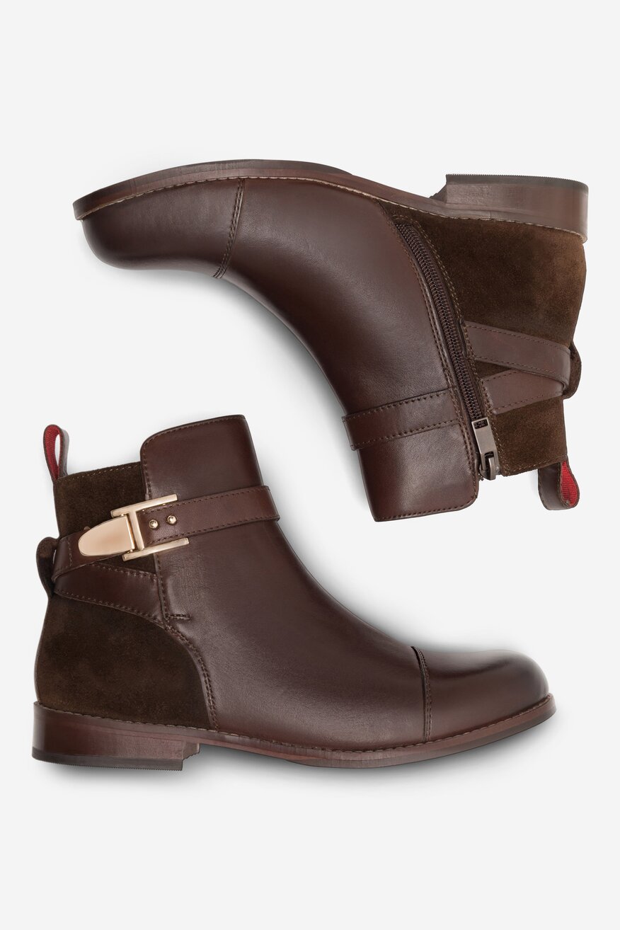 Botki skórzane ocieplane