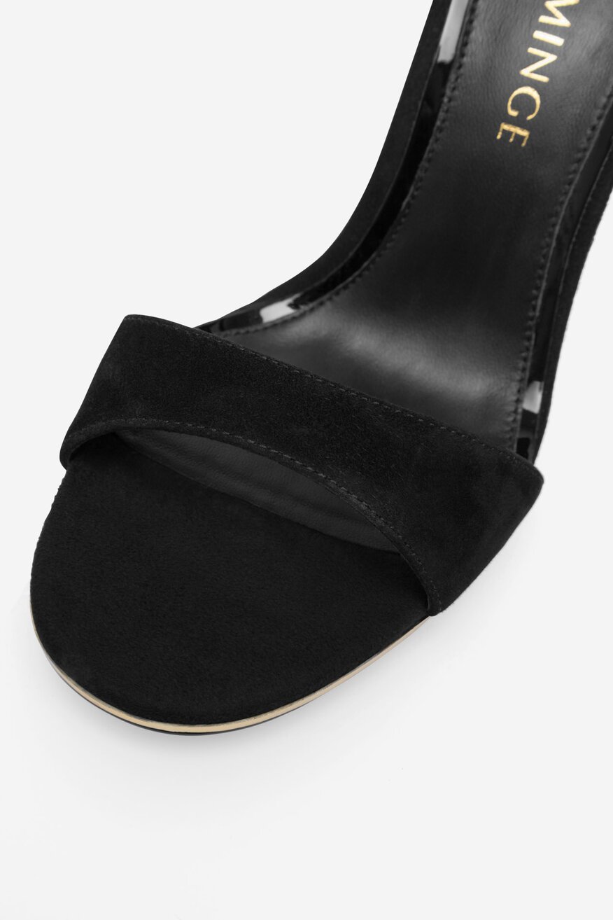 Sandały skórzane na szpilce