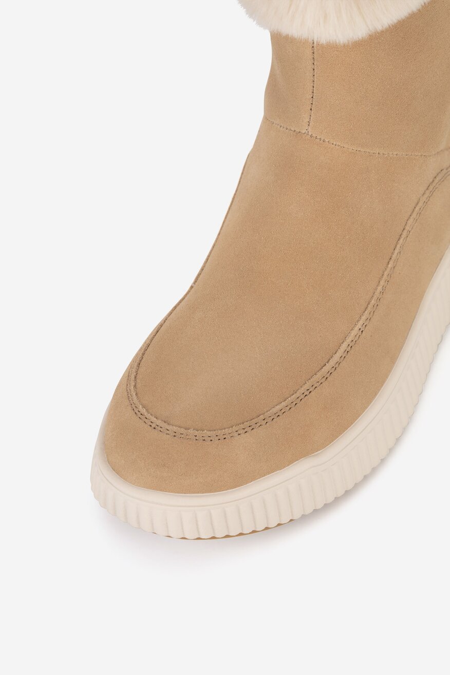 Botki skórzane ocieplane