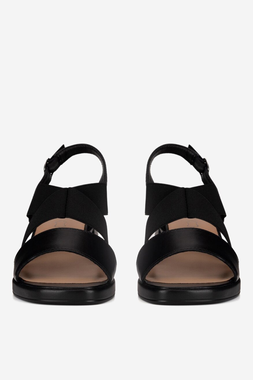 Sandały skórzane na słupku