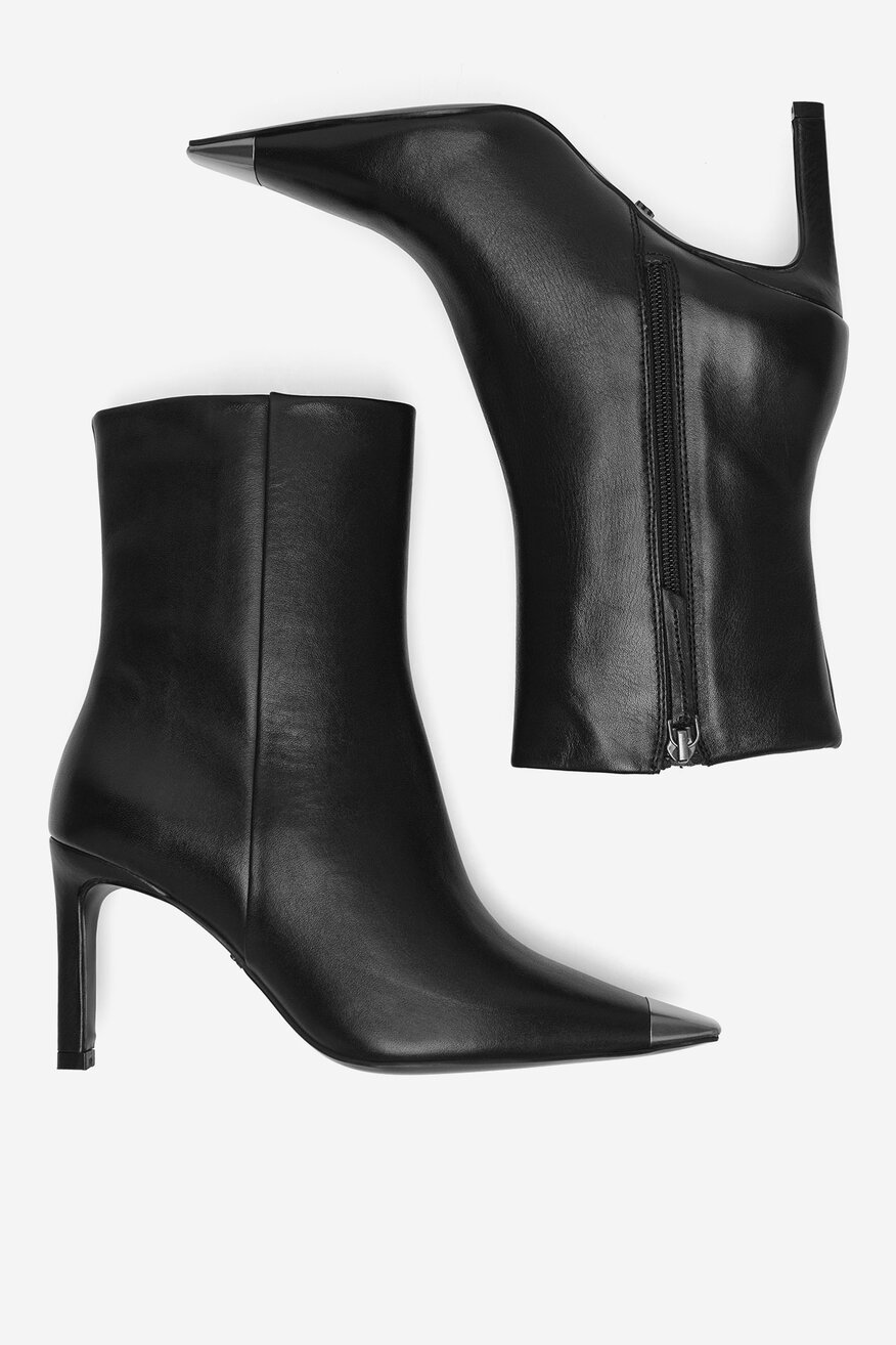 Botki skórzane na szpilce