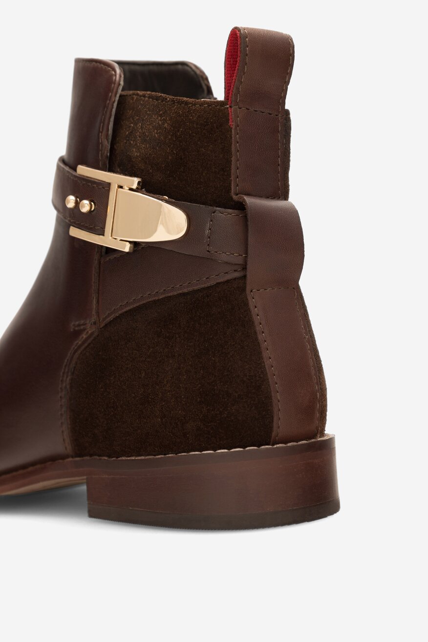 Botki skórzane ocieplane