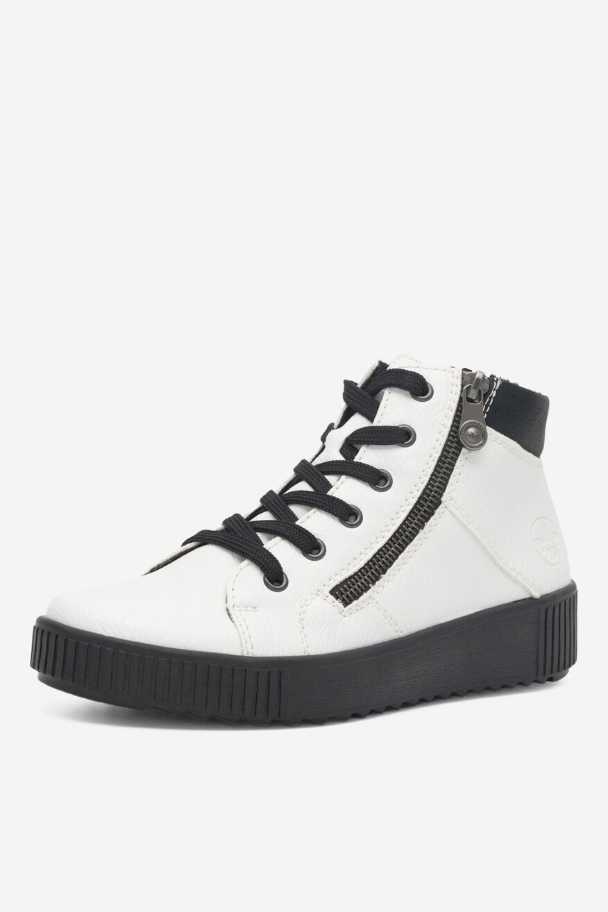 Trzewiki skórzane na koturnie