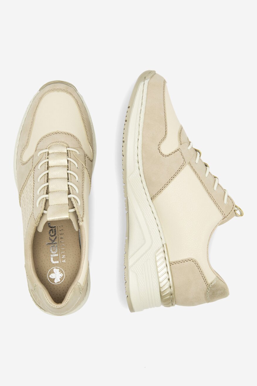 Sneakersy skórzane na koturnie