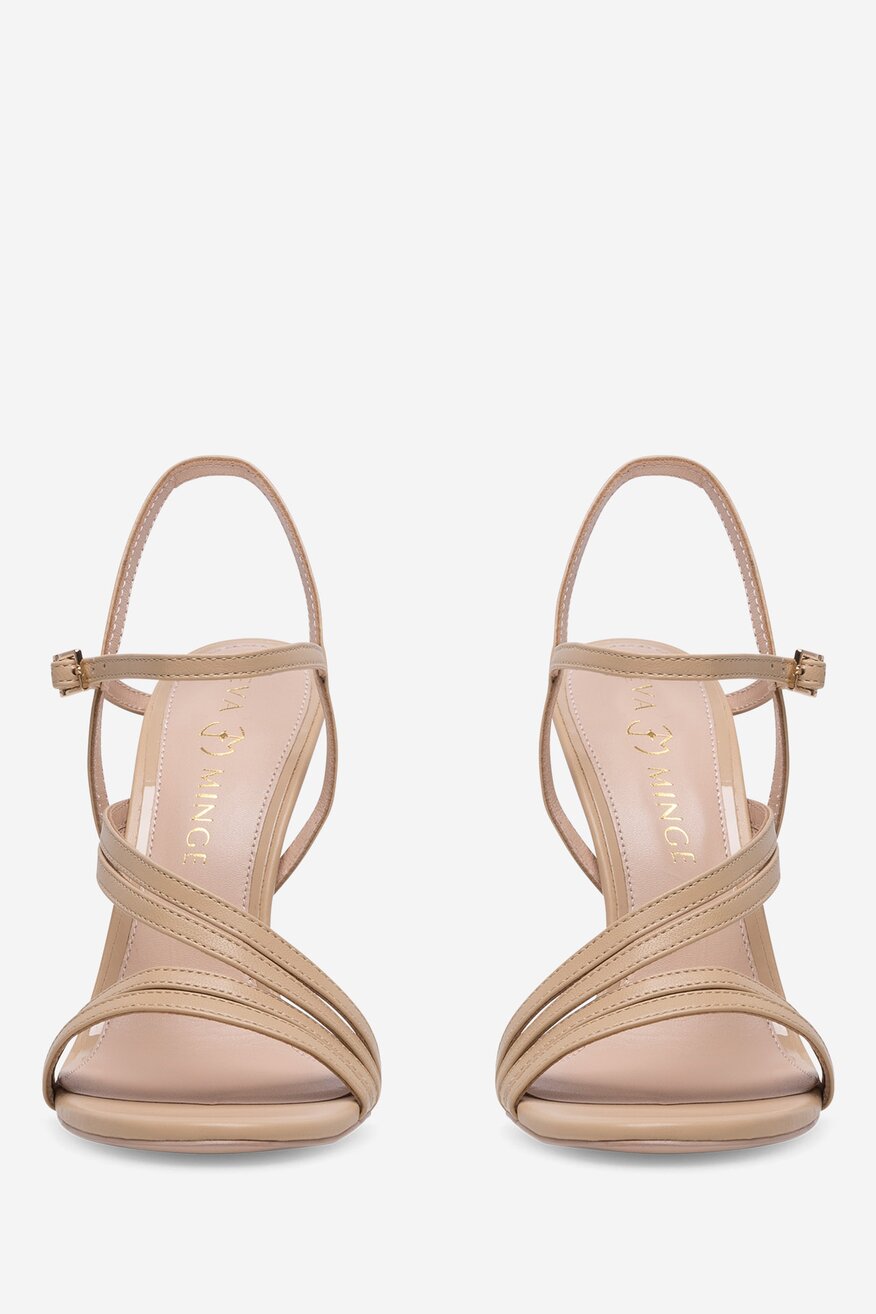 Sandały skórzane na szpilce