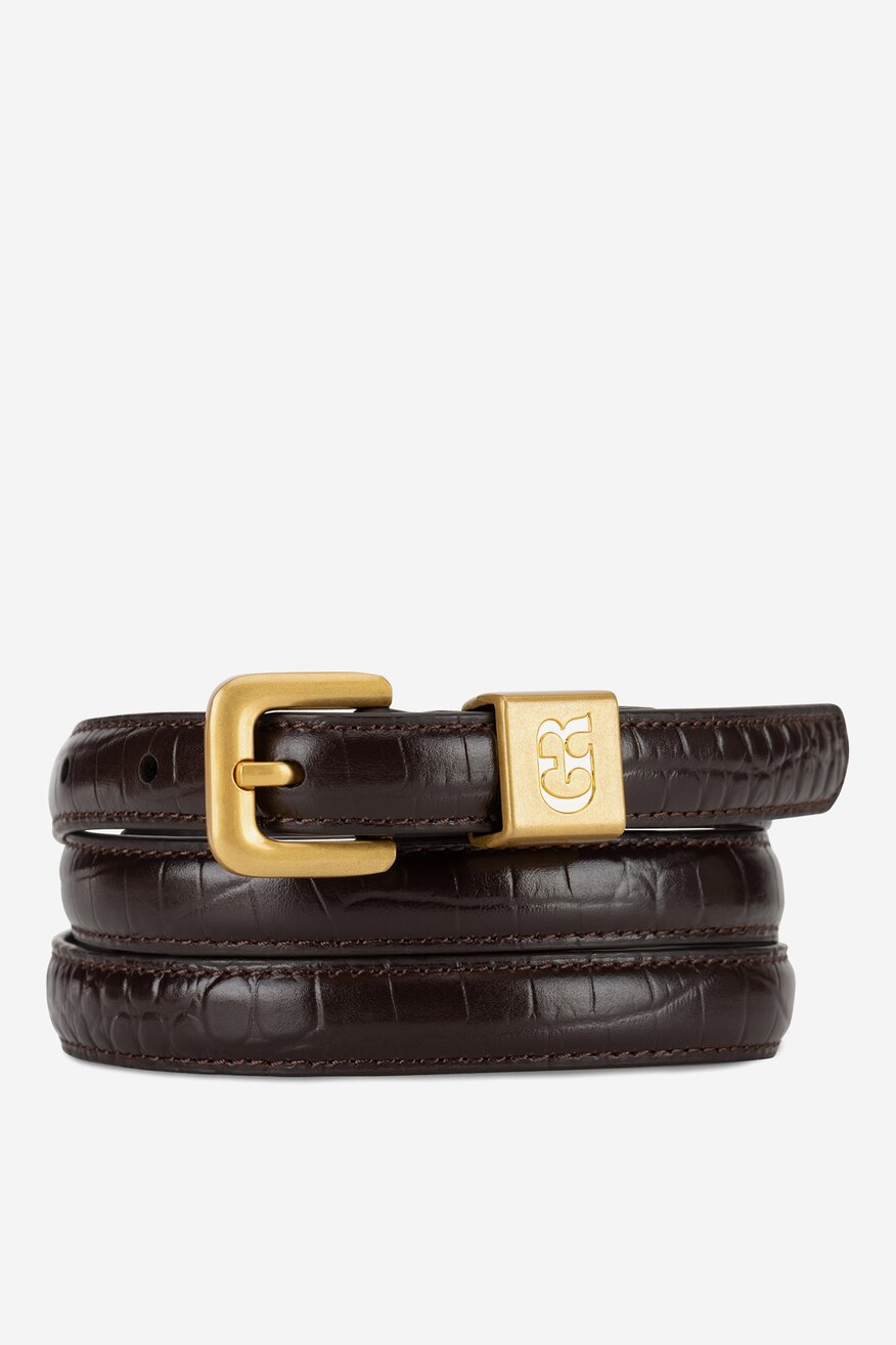 Pasek damski skórzany