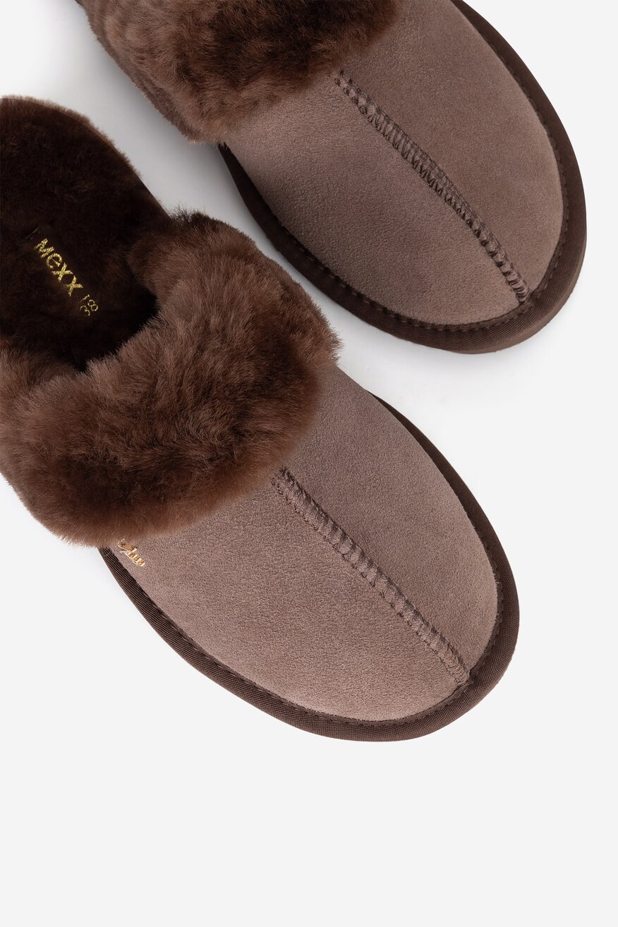 Kapcie skórzane ocieplane