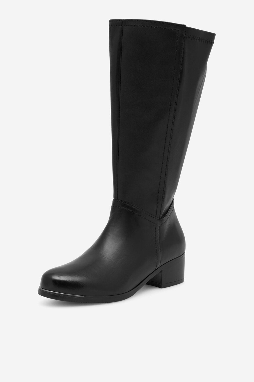 Kozaki skórzane na słupku