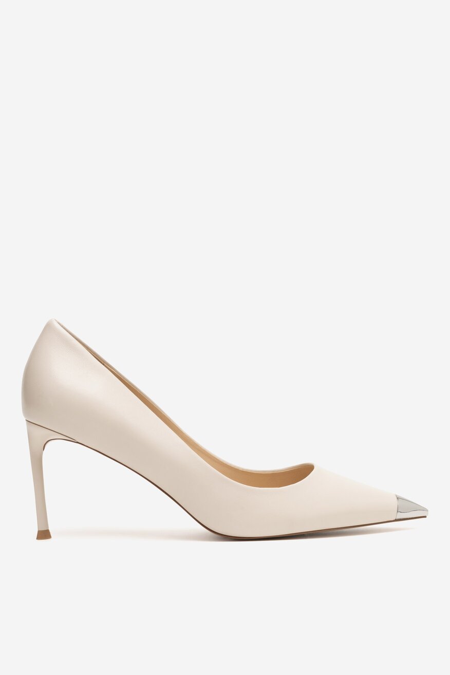 Czółenka skórzane