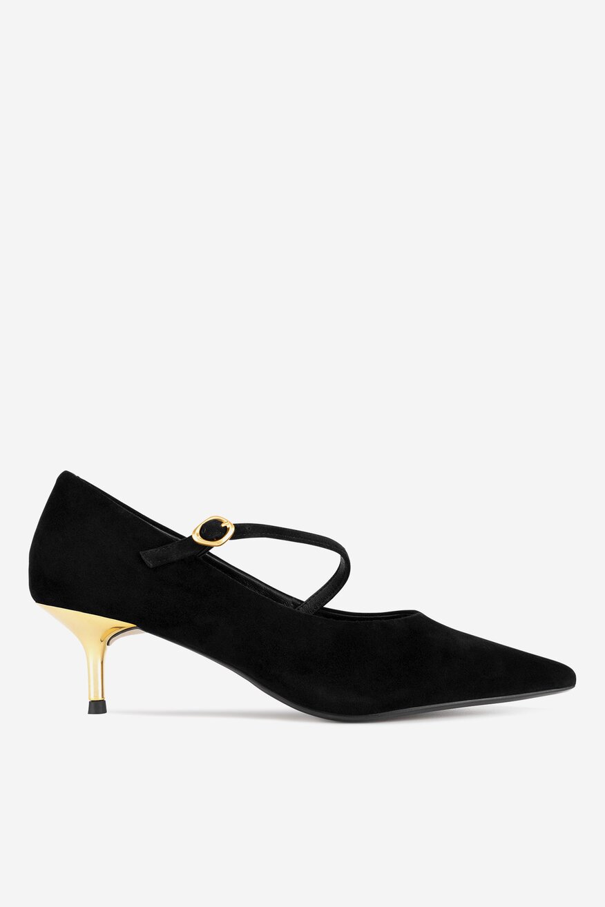 Czółenka skórzane