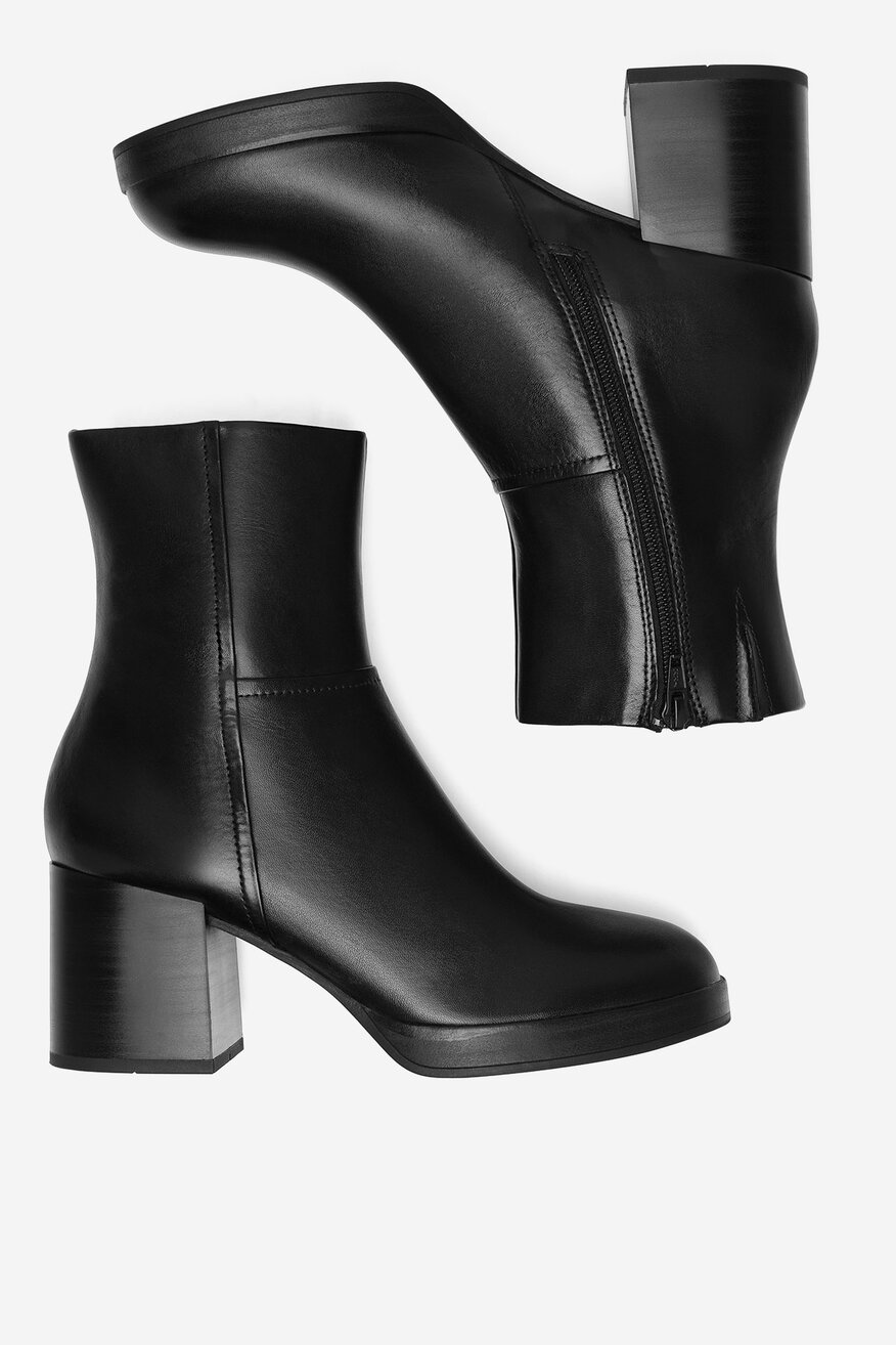 Botki skórzane ocieplane