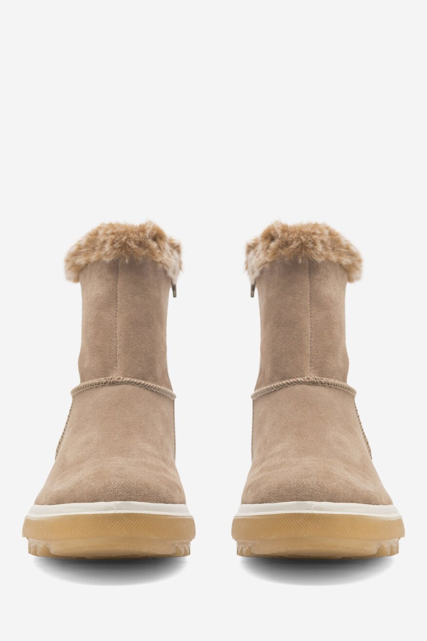 Botki skórzane ocieplane