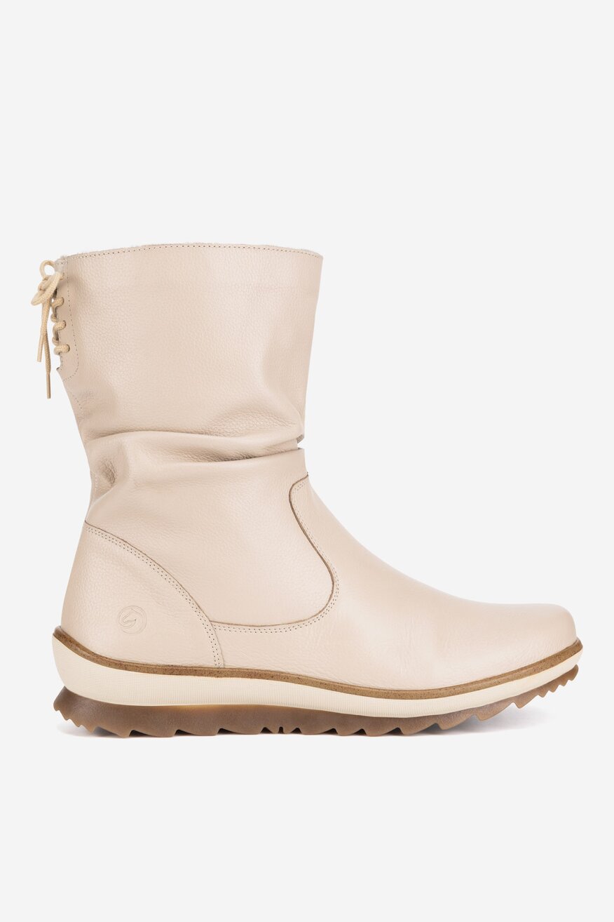 Botki skórzane ocieplane